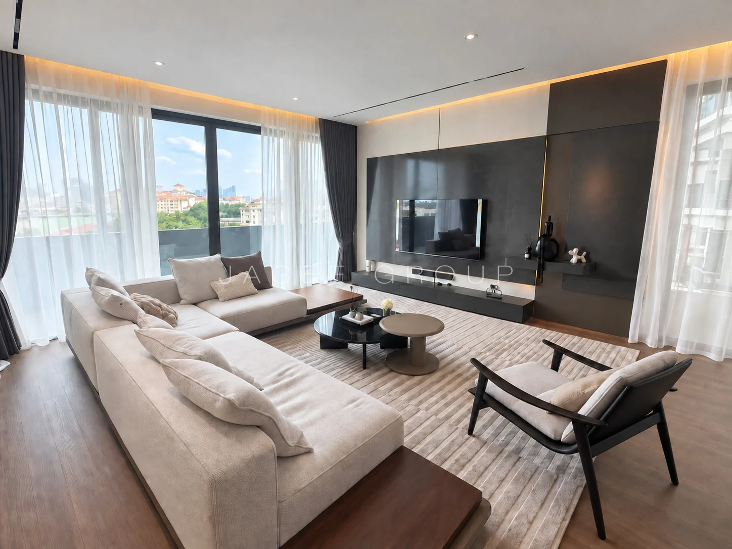 Main Living Room at the Katana II triplex penthouse in Ampang Hilir