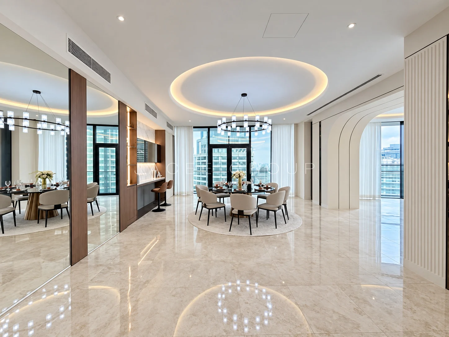 Dining Room Entrance View at the K Residence in KLCC
