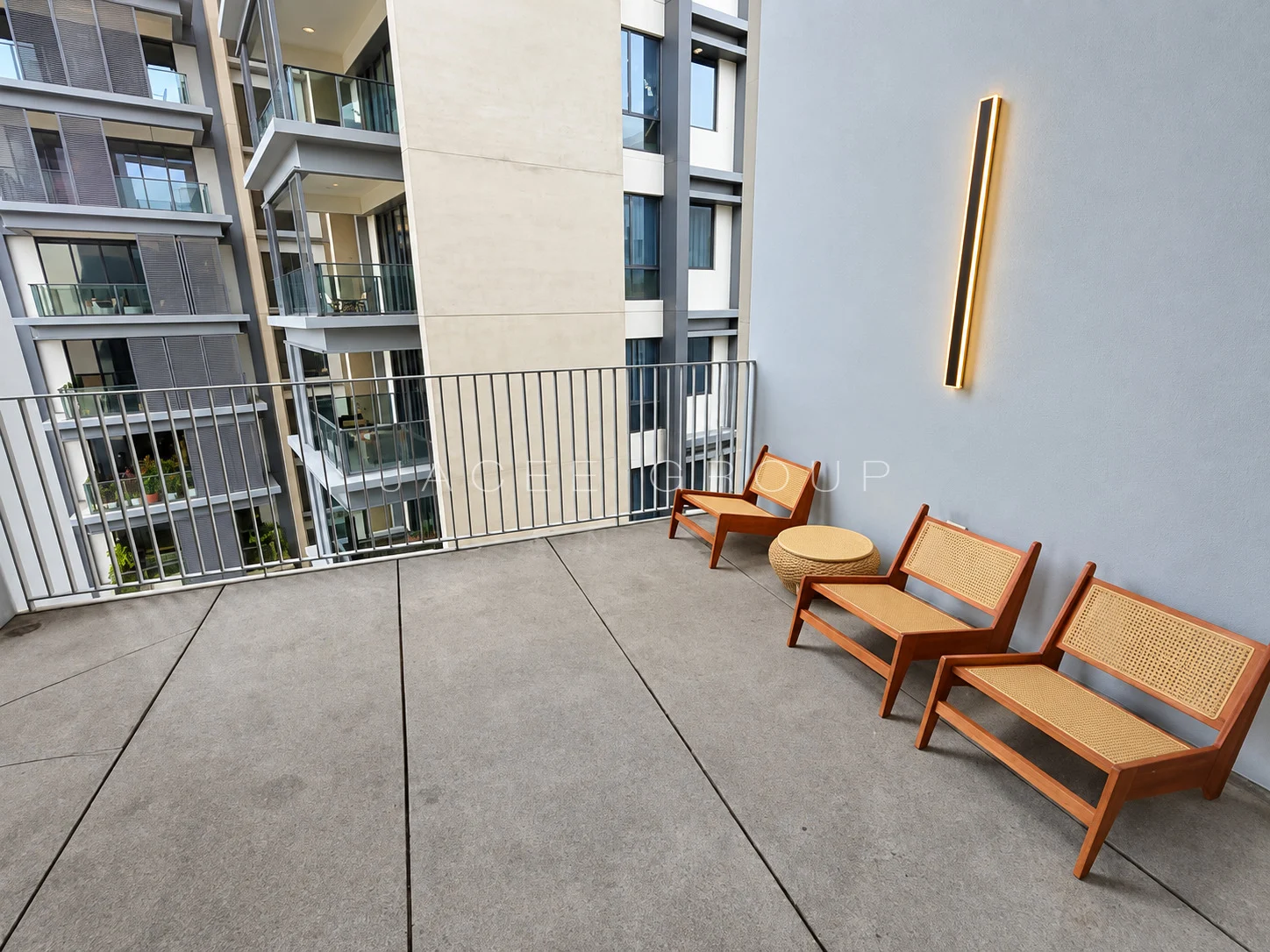 Balcony Seating at the Katana II triplex penthouse in Ampang Hilir