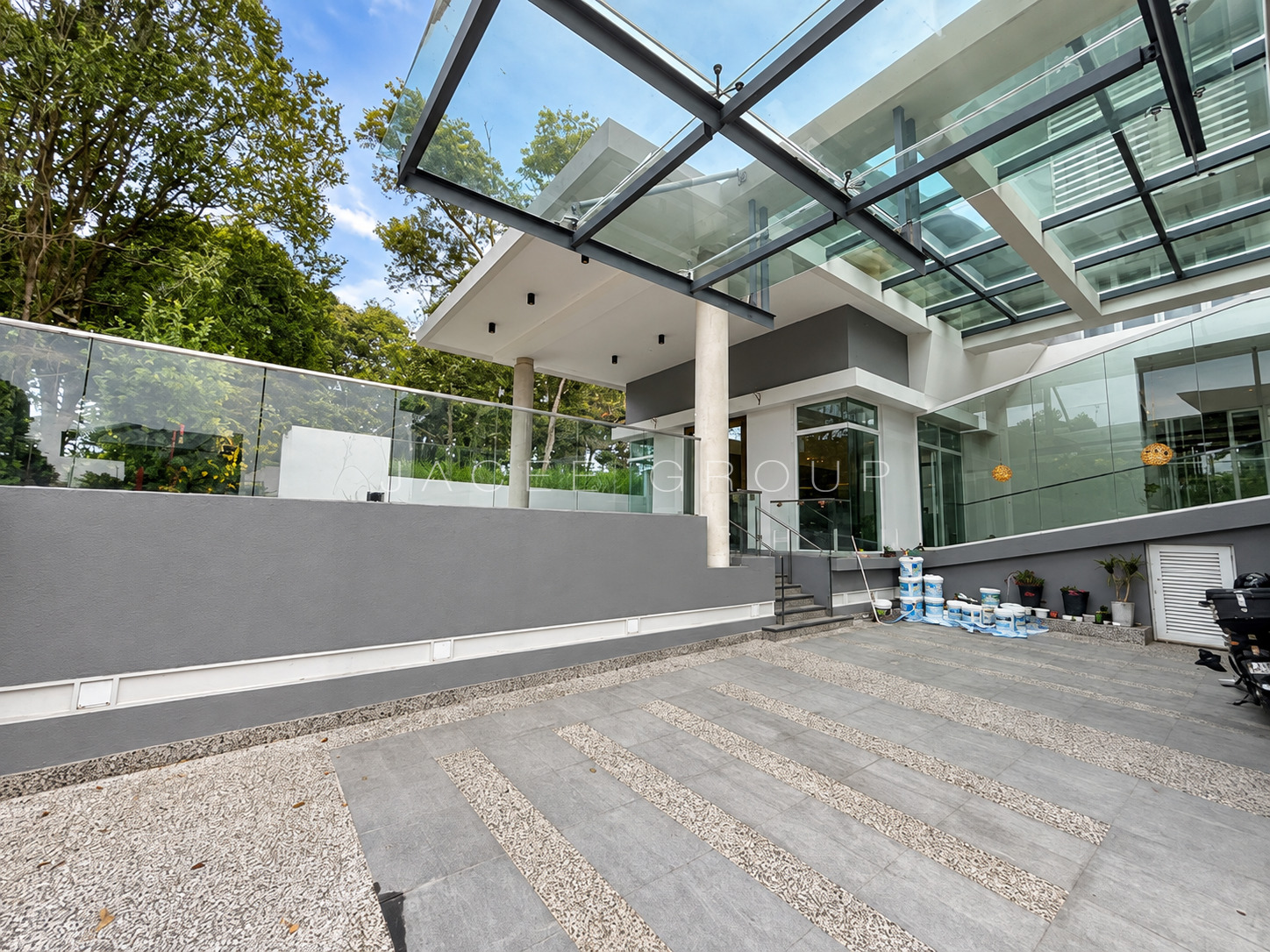Covered Arrival Courtyard at the Country Heights Damansara freehold bungalow