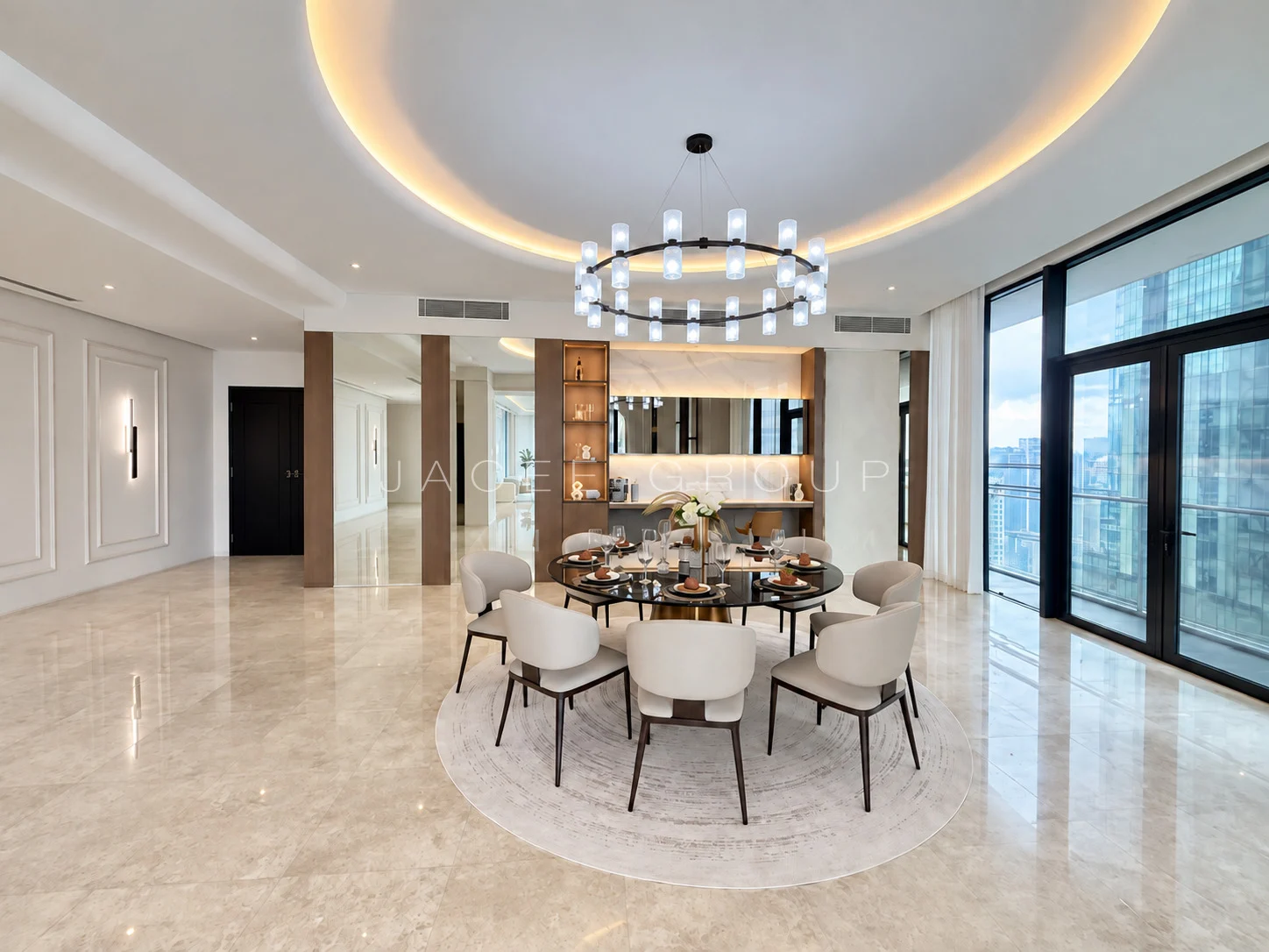 Dining Room Front View at the K Residence in KLCC