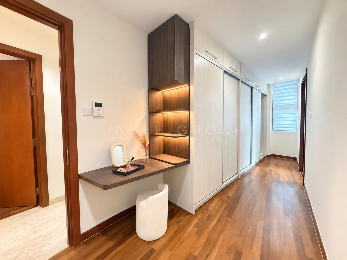 Dressing Corridor at the 9 Madge condominium in U Thant