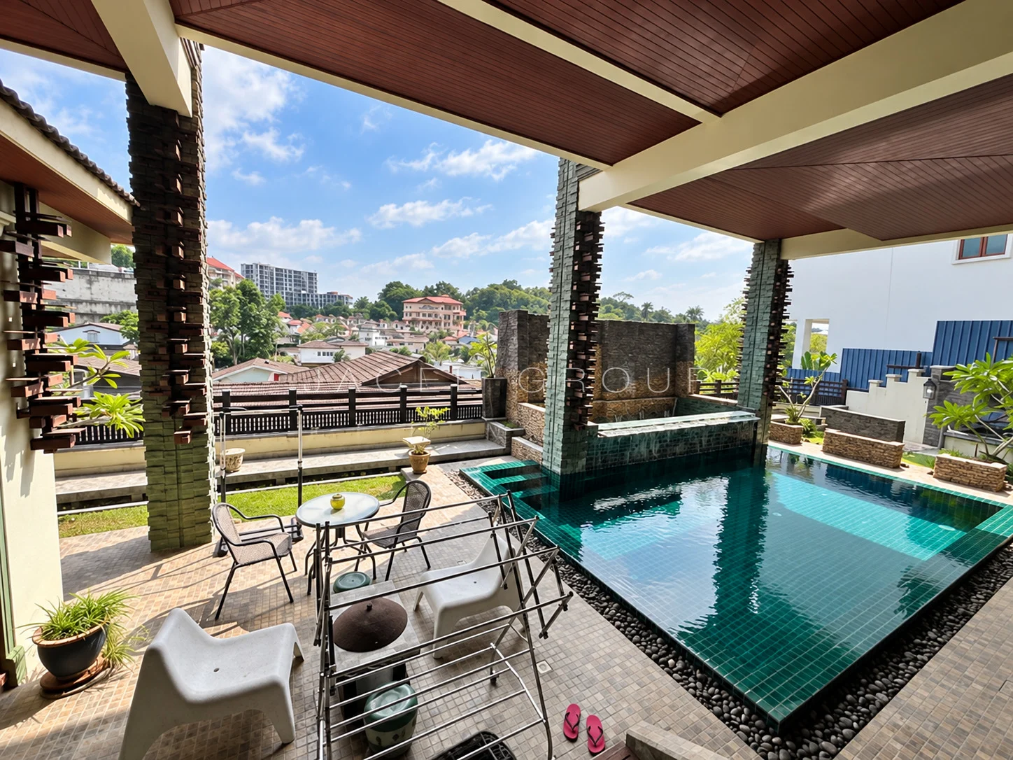 Private Pool Terrace at hilltop bungalow in Damansara Heights