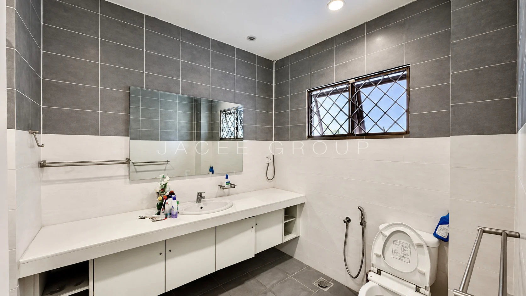 Bathroom with Long Vanity at the Bangsar bungalow with large garden