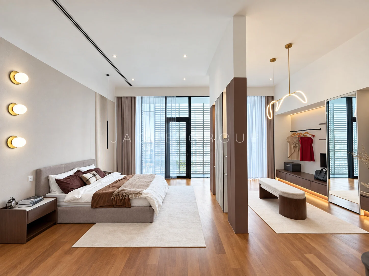 Bedroom One Overview at the K Residence in KLCC