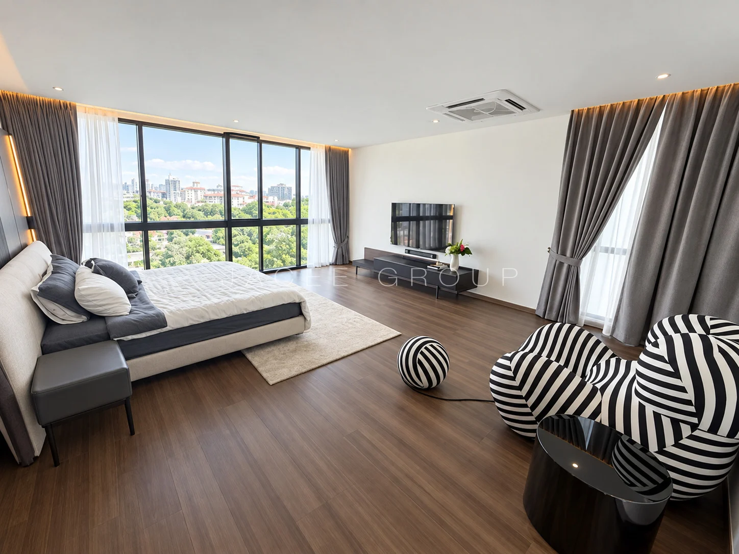 Main Bedroom Reverse View at the Katana II triplex penthouse in Ampang Hilir