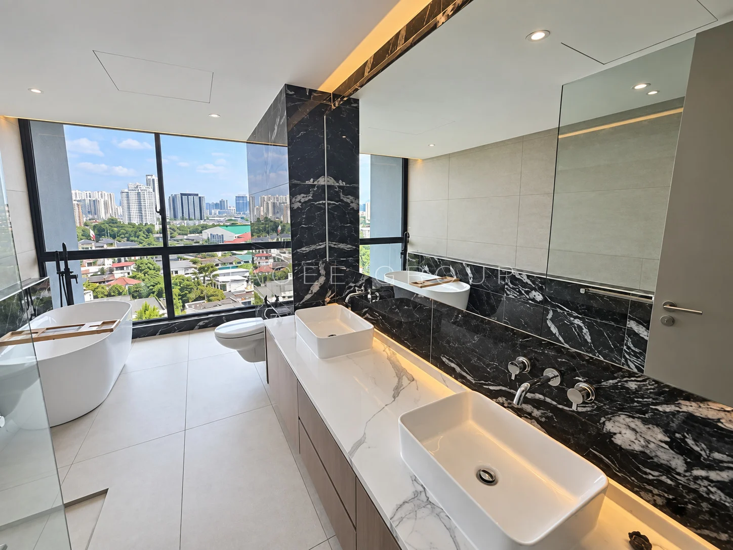 Main Bathroom Vanity at the Katana II triplex penthouse in Ampang Hilir