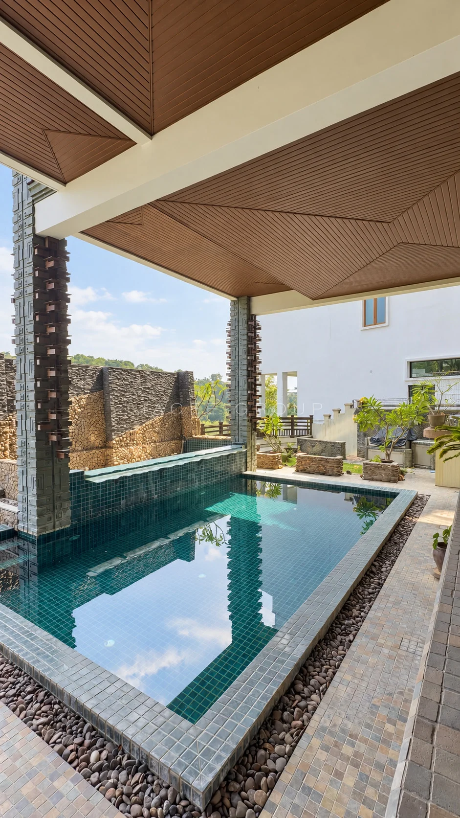 Pool Terrace Close View at hilltop bungalow in Damansara Heights