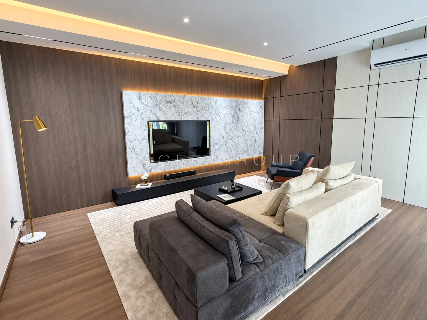 Family Lounge at the Katana II triplex penthouse in Ampang Hilir