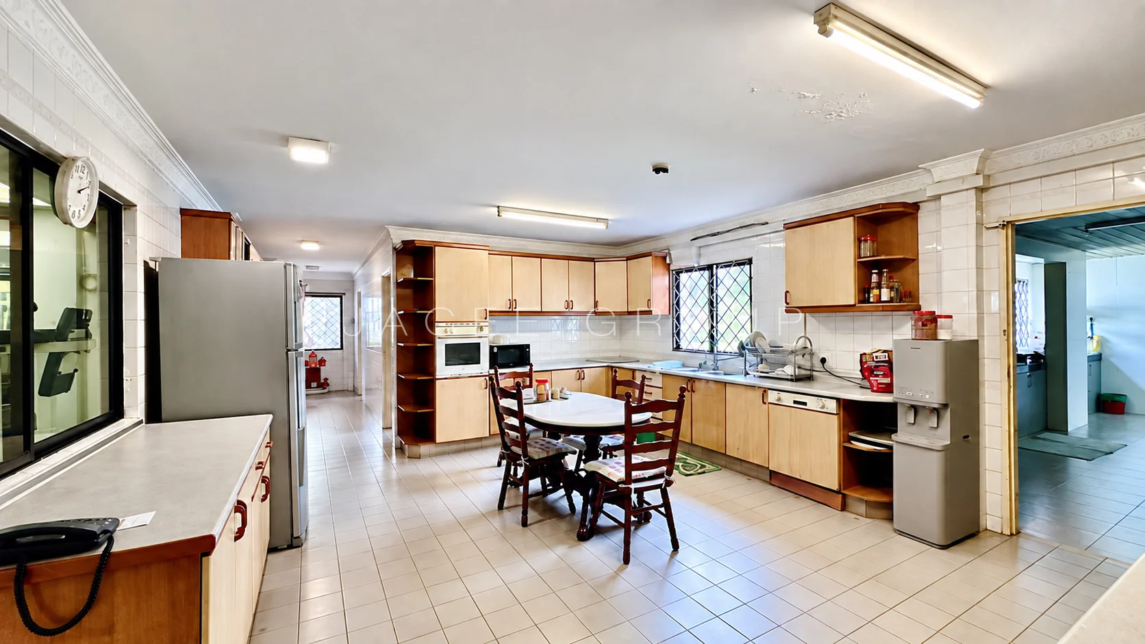 Kitchen Overview at the Bangsar bungalow with large garden