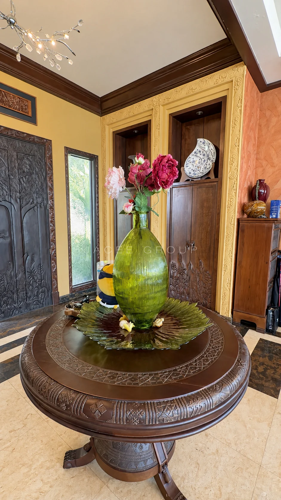 Entrance Foyer at hilltop bungalow in Damansara Heights