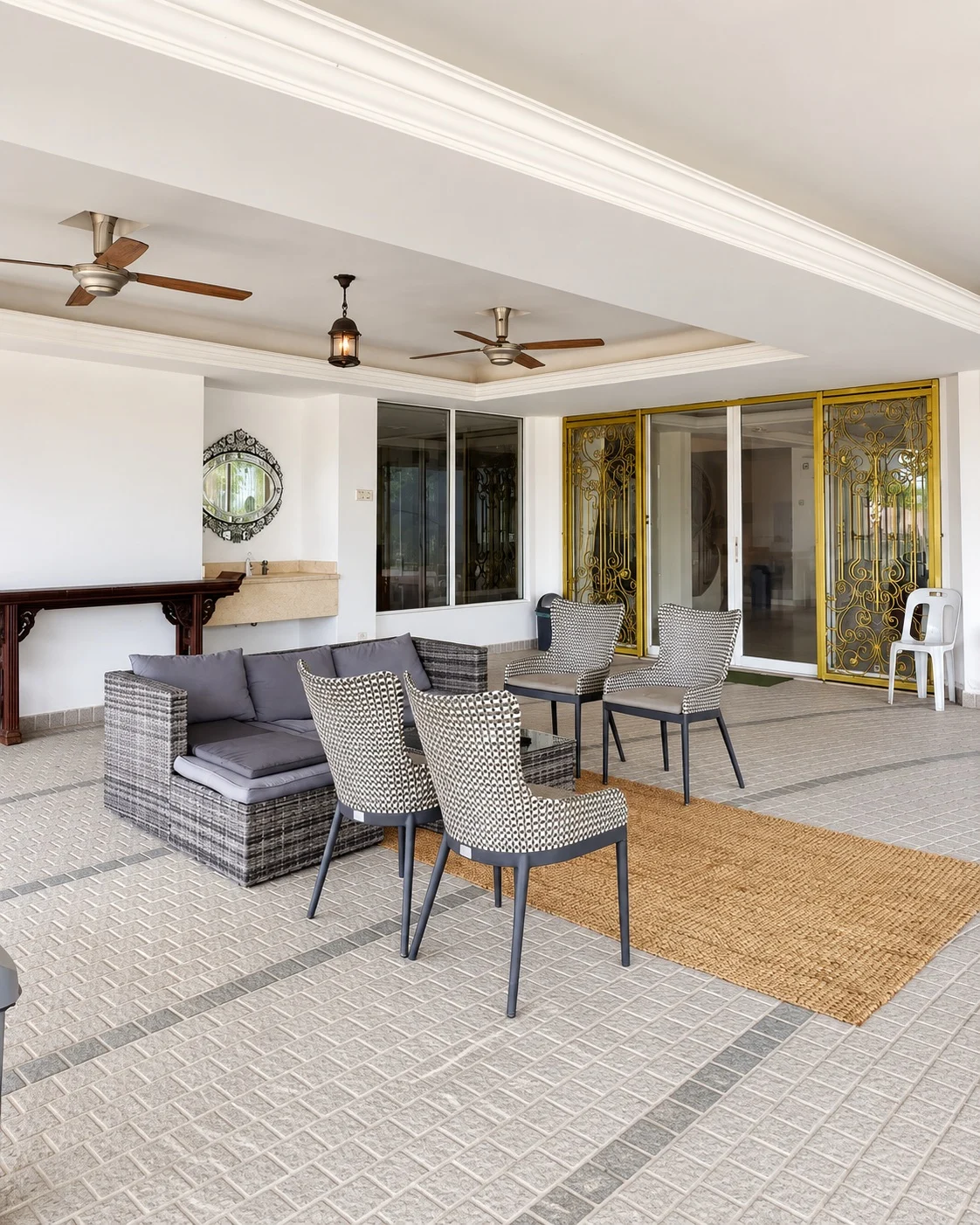 Covered Terrace at the Bangsar bungalow, Kuala Lumpur