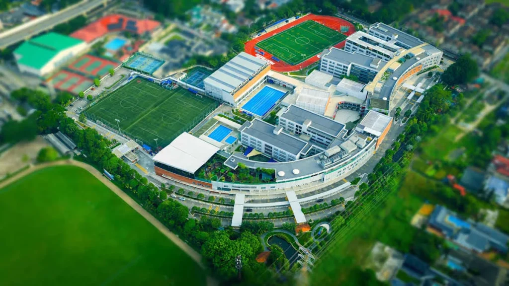 Aerial view of the International School of Kuala Lumpur campus in Ampang Hilir