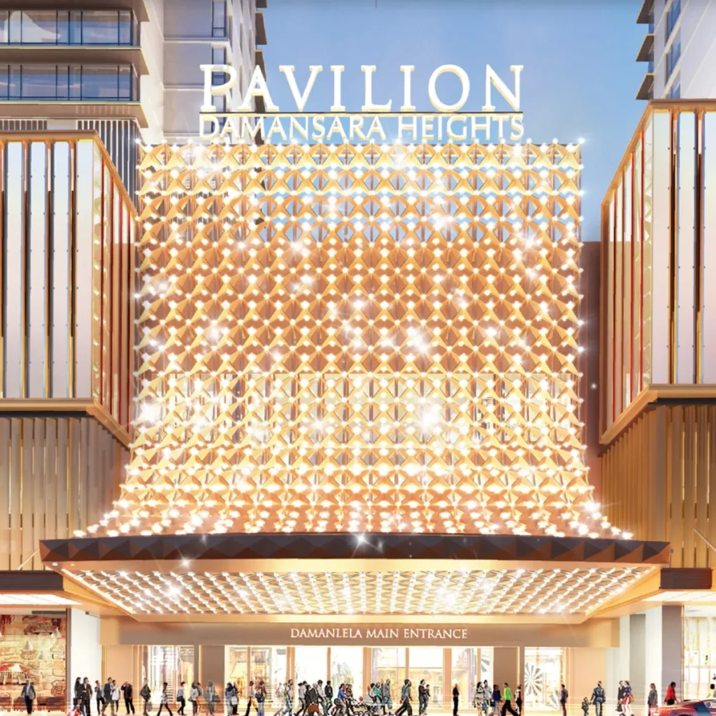 Architectural visualisation of the Pavilion Damansara Heights Mall entrance